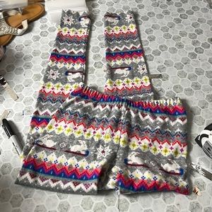 SO XS Elastic Waist Pull On Patterned Chevron Skinny Thick Leggings